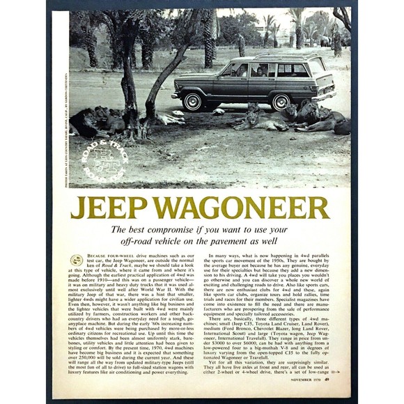 1971 Jeep Wagoneer Road Test Technical Data Review Article - Picture 1 of 1